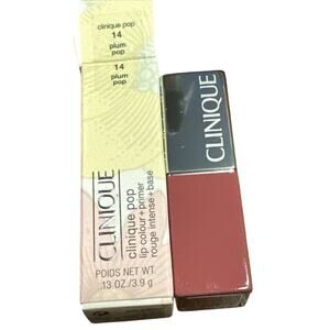 CLINIQUE Pop Lip Colour + Primer Lipstick *PLUM POP*/ .13 oz/FULL SIZE/NIB
